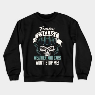 Fearless Cyclist Skull Biker Crewneck Sweatshirt